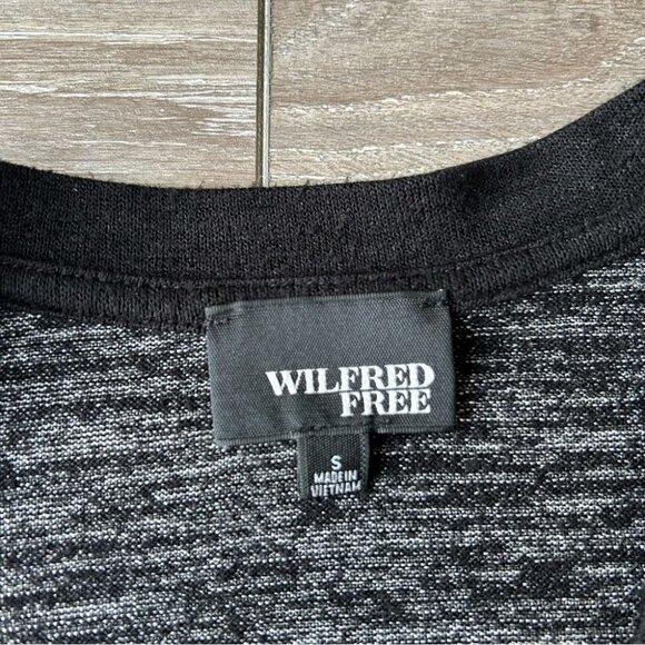Aritzia Wilfred free Heathered  Black Trim Devinette V-neck Sweater - Picture 6 of 15